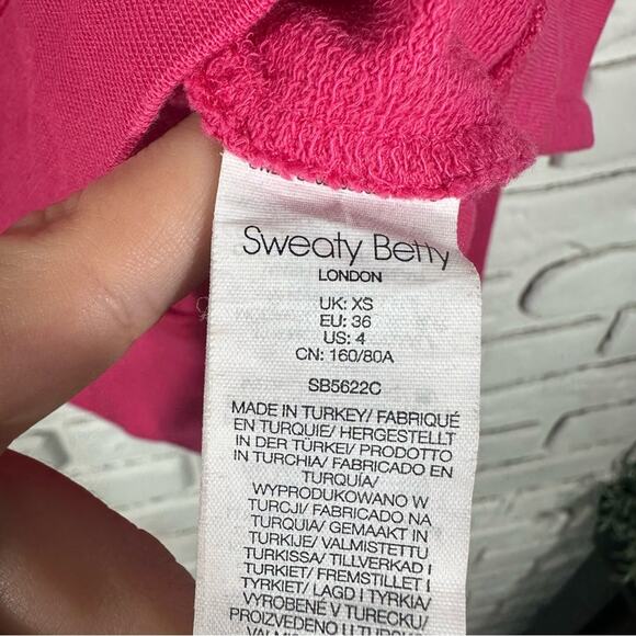 Sweaty Betty Cropped Pink Long Sleeve Lightweight Sweatshirt Top Size 4 - Picture 7 of 11